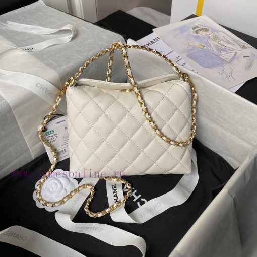 Chanel Bag  Chanel 🧩  24A small hobo handle model A4066 particle calf leather with metal wea h4b9w8od - Image 3