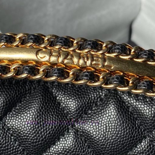 Chanel Bag  Chanel 🧩  24A small hobo handle model A4066 particle calf leather with metal wea beqykbdl - Image 5