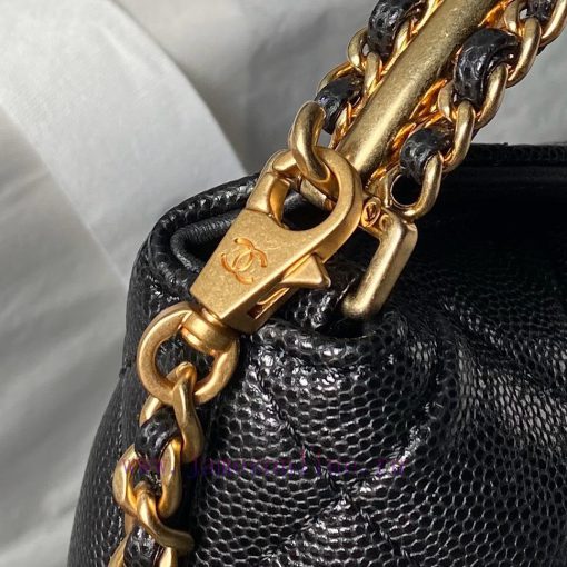Chanel Bag  Chanel 🧩  24A small hobo handle model A4066 particle calf leather with metal wea beqykbdl - Image 6