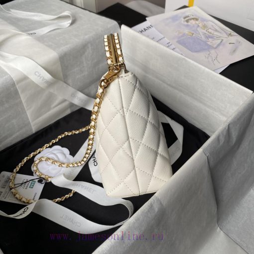 Chanel Bag  Chanel 🧩  24A small hobo handle model A4066 particle calf leather with metal wea h4b9w8od - Image 7