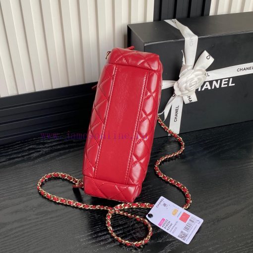 Chanel Bag Chanel 24K Bowling AS5222 Camera Bag, I love it! The lambskin paired with gold me m4j8s3ci - Image 6