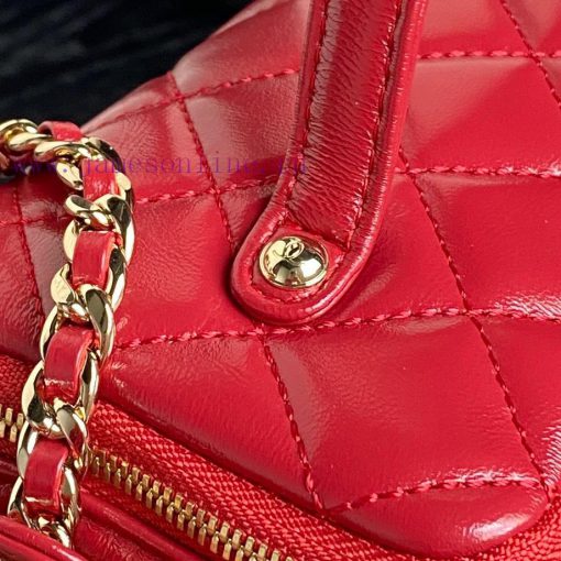 Chanel Bag Chanel 24K Bowling AS5222 Camera Bag, I love it! The lambskin paired with gold me m4j8s3ci - Image 7