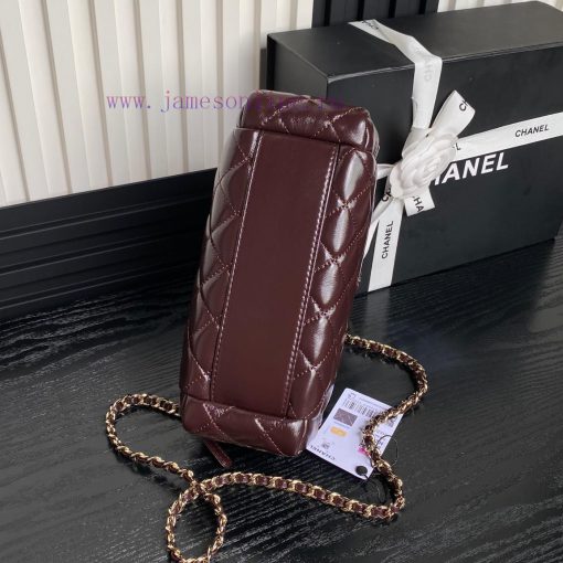 Chanel Bag Chanel 24K Bowling AS5222 Camera Bag, I love it! The lambskin paired with gold me lt5cj6cw - Image 5