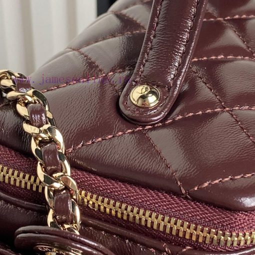 Chanel Bag Chanel 24K Bowling AS5222 Camera Bag, I love it! The lambskin paired with gold me lt5cj6cw - Image 7