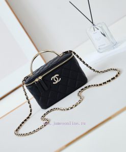 Chanel Bag 24K Limited Edition Diamond Handle Long Box Bag Makeup Slant Cross Bag with Diamo wxnopa3p