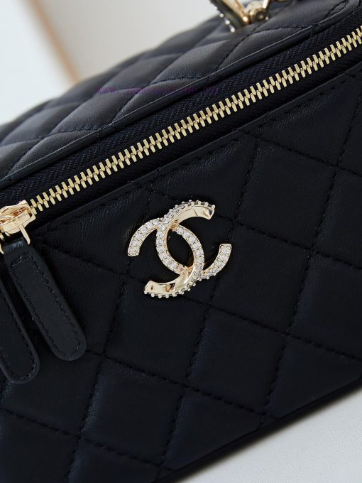 Chanel Bag 24K Limited Edition Diamond Handle Long Box Bag Makeup Slant Cross Bag with Diamo wxnopa3p - Image 4