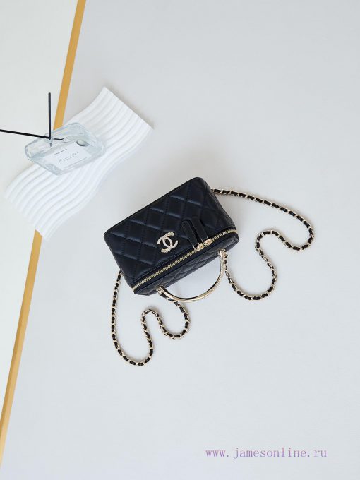 Chanel Bag 24K Limited Edition Diamond Handle Long Box Bag Makeup Slant Cross Bag with Diamo wxnopa3p - Image 6