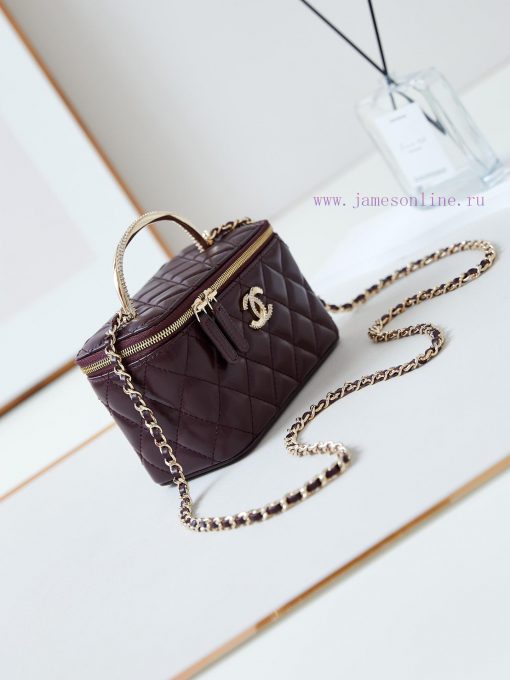 Chanel Bag 24K Limited Edition Diamond Handle Long Box Bag Makeup Slant Cross Bag with Diamo a2urj8gx - Image 5