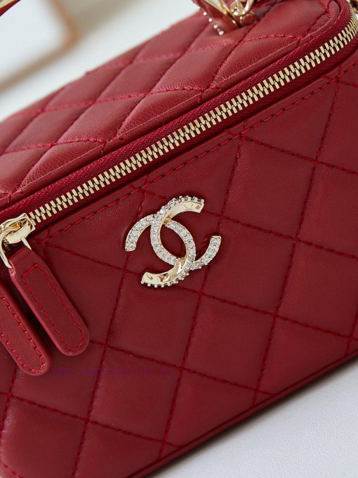 Chanel Bag 24K Limited Edition Diamond Handle Long Box Bag Makeup Slant Cross Bag with Diamo v2v0ub58 - Image 3