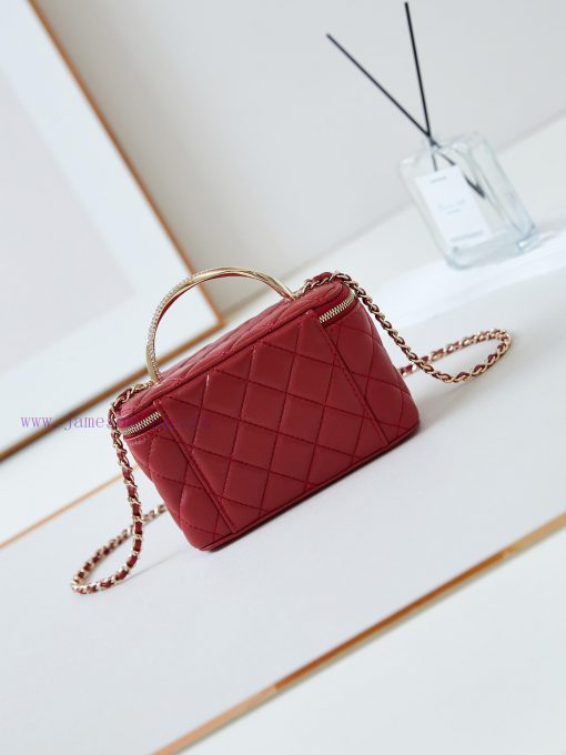 Chanel Bag 24K Limited Edition Diamond Handle Long Box Bag Makeup Slant Cross Bag with Diamo v2v0ub58 - Image 5