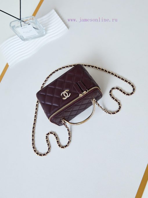 Chanel Bag 24K Limited Edition Diamond Handle Long Box Bag Makeup Slant Cross Bag with Diamo a2urj8gx - Image 8