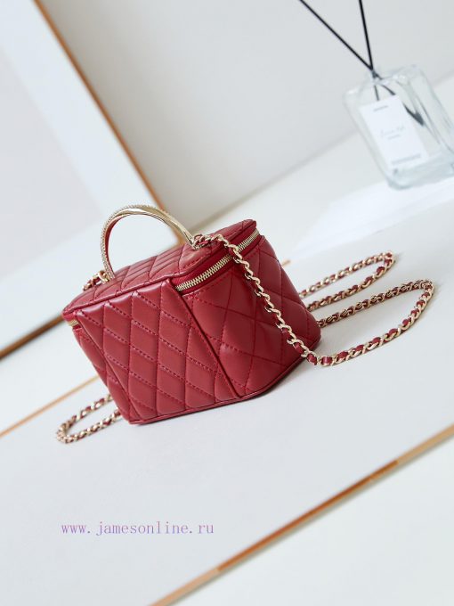 Chanel Bag 24K Limited Edition Diamond Handle Long Box Bag Makeup Slant Cross Bag with Diamo v2v0ub58 - Image 6