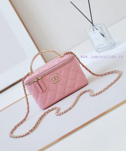 Chanel Bag 24K Limited Edition Diamond Handle Long Box Bag Makeup Slant Cross Bag with Diamo r6raabkv