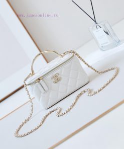 Chanel Bag 24K Limited Edition Diamond Handle Long Box Bag Makeup Slant Cross Bag with Diamo ct4ohgxq