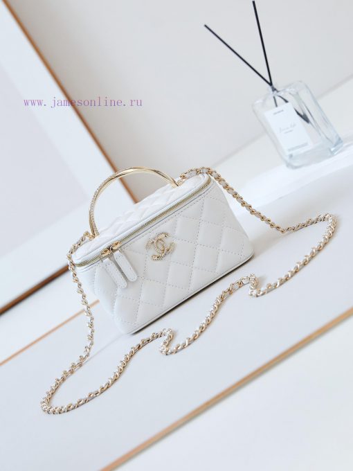 Chanel Bag 24K Limited Edition Diamond Handle Long Box Bag Makeup Slant Cross Bag with Diamo ct4ohgxq - Image 2