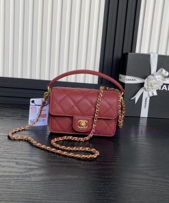 Chanel Bag Chanel 24K Classic Lid Bag AS5164 Full of Retro Style Particles, Made of Calfskin tlyh05se