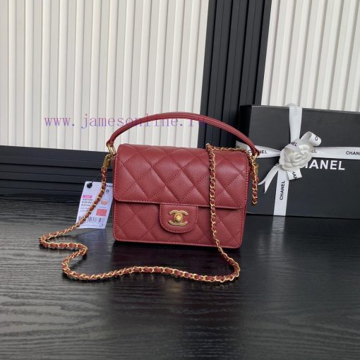 Chanel Bag Chanel 24K Classic Cap Bag AS5165 Full of Retro Style Particles Made of Calfskin xb91wpug