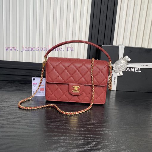 Chanel Bag  Chanel 🧩 24K Classic Mouth Cover Bag AS5166 Full of Retro Style Grain Calfskin H x4fygh6g - Image 2