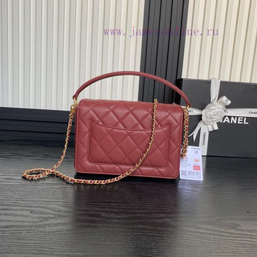 Chanel Bag  Chanel 🧩 24K Classic Mouth Cover Bag AS5166 Full of Retro Style Grain Calfskin H x4fygh6g - Image 3