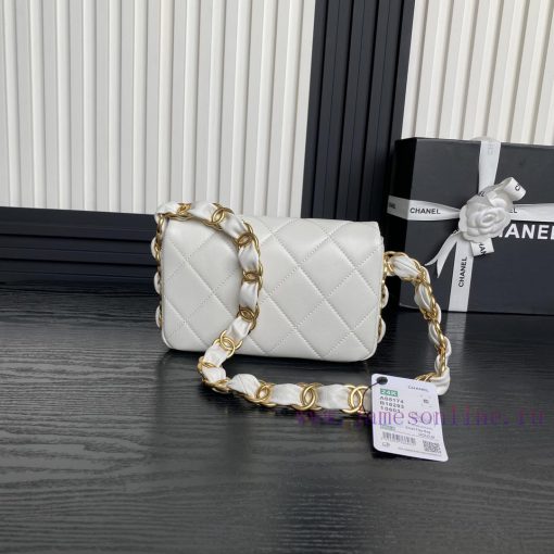 Chanel Bag Chanel: 24K high class AS5174 armpit bag double C thick chain: sheepskin with vin 1hotue33 - Image 3