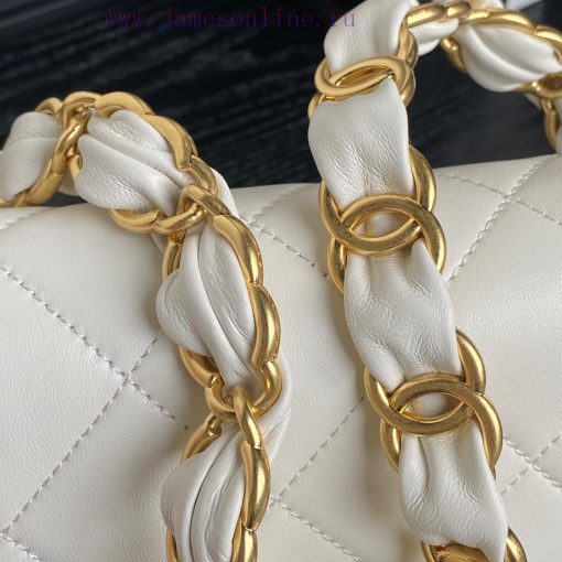 Chanel Bag Chanel: 24K high class AS5174 armpit bag double C thick chain: sheepskin with vin 1hotue33 - Image 5