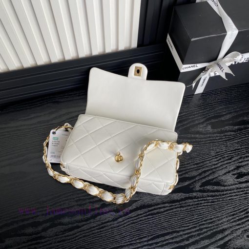Chanel Bag Chanel: 24K advanced feeling AS5176 armpit bag double C thick chain: sheepskin wi g4cwzt4p - Image 10
