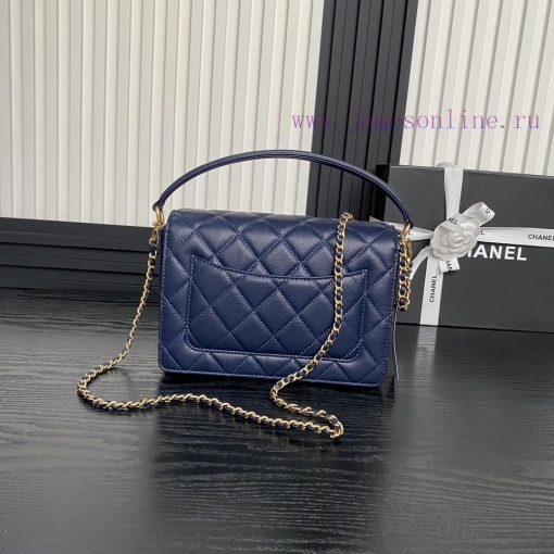 Chanel Bag  Chanel 🧩 24K Classic Mouth Cover Bag AS5166 Full of Retro Style Grain Calfskin H xpdshaji - Image 3