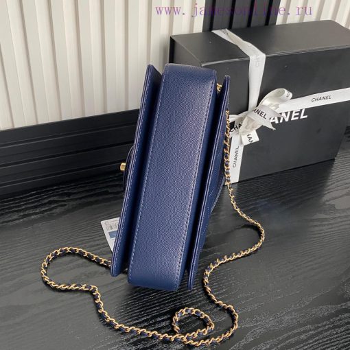 Chanel Bag  Chanel 🧩 24K Classic Mouth Cover Bag AS5166 Full of Retro Style Grain Calfskin H xpdshaji - Image 6