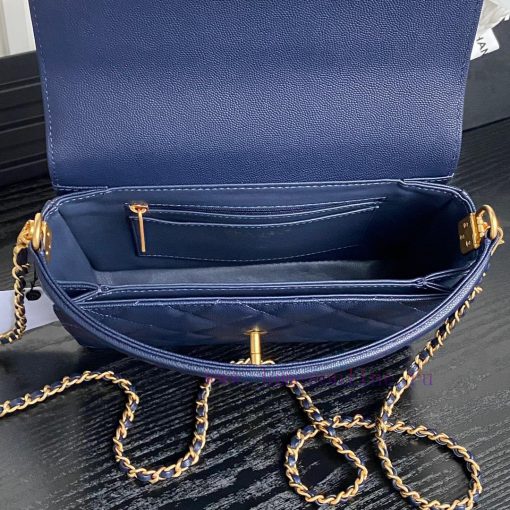 Chanel Bag  Chanel 🧩 24K Classic Mouth Cover Bag AS5166 Full of Retro Style Grain Calfskin H xpdshaji - Image 9