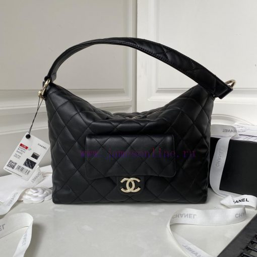 Chanel Bag Chanel's new hippie hobo AS4347 calf leather material exudes infinite delicacy an 8kzk29jn