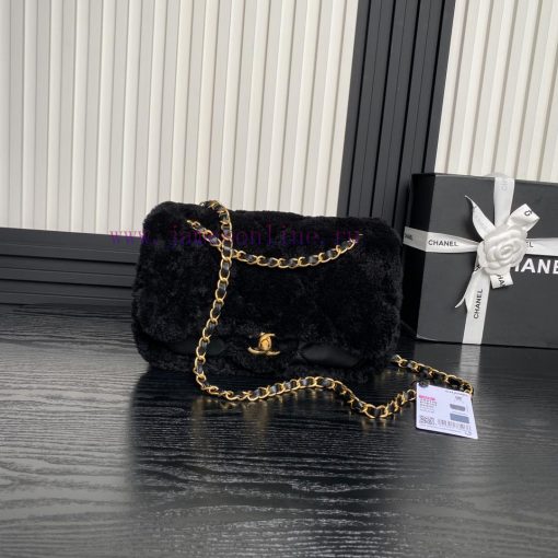Chanel Bag 24k Teddy Lamb Hair Cute Value Full Score Fury Soft Glutinous Melad Color Bag is 1s1fhgwt