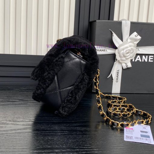 Chanel Bag 24k Teddy Lamb Hair Cute Value Full Score Fury Soft Glutinous Melad Color Bag is 1s1fhgwt - Image 6