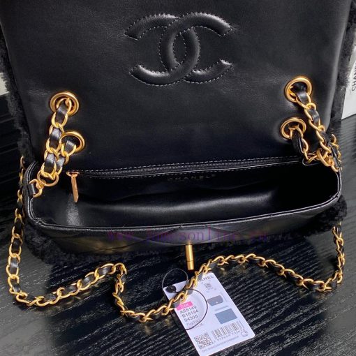 Chanel Bag 24k Teddy Lamb Hair Cute Value Full Score Fury Soft Glutinous Melad Color Bag is 1s1fhgwt - Image 8
