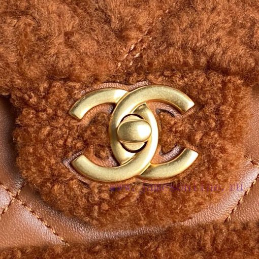 Chanel Bag 24k Teddy Lamb Hair Cute Value Full Score Fury Soft Glutinous Melad Color Bag is m9nf97in - Image 4