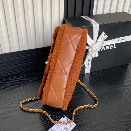 Chanel Bag 24k Teddy Lamb Hair Cute Value Full Score Fury Soft Glutinous Melad Color Bag is m9nf97in - Image 7