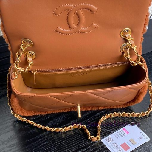 Chanel Bag 24k Teddy Lamb Hair Cute Value Full Score Fury Soft Glutinous Melad Color Bag is m9nf97in - Image 9