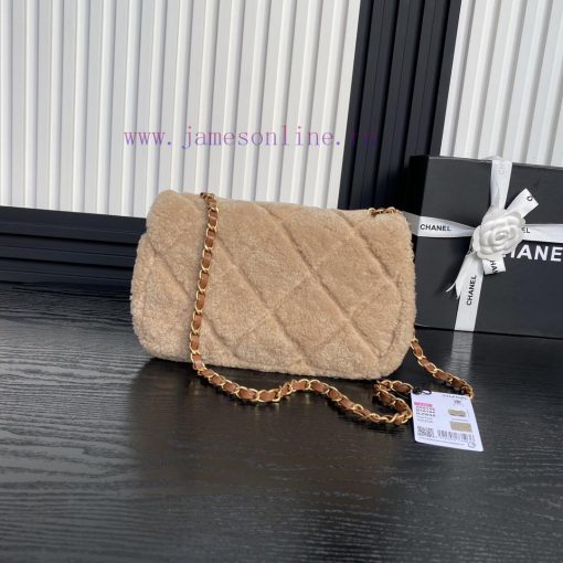 Chanel Bag 24k Teddy Lamb Hair Cute Value Full Score Fury Soft Glutinous Melad Color Bag is g7sbgxai - Image 3