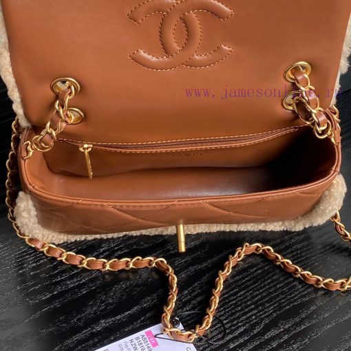 Chanel Bag 24k Teddy Lamb Hair Cute Value Full Score Fury Soft Glutinous Melad Color Bag is g7sbgxai - Image 8