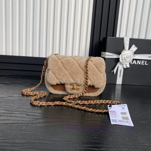 Chanel Bag Chanel 24K CF mini lambhair AS5148 super cute teddy bear 🧸 Melad colored lambskin qyhyj2v7 - Image 2