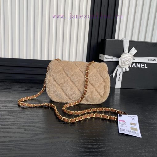 Chanel Bag Chanel 24K CF mini lambhair AS5148 super cute teddy bear 🧸 Melad colored lambskin qyhyj2v7 - Image 3