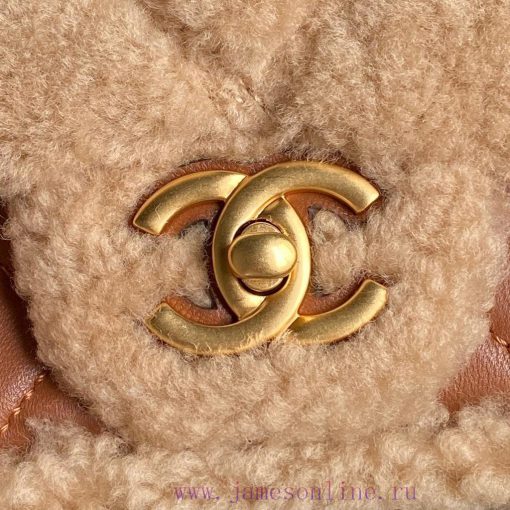 Chanel Bag Chanel 24K CF mini lambhair AS5148 super cute teddy bear 🧸 Melad colored lambskin qyhyj2v7 - Image 4