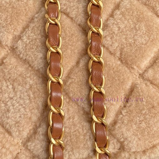 Chanel Bag Chanel 24K CF mini lambhair AS5148 super cute teddy bear 🧸 Melad colored lambskin qyhyj2v7 - Image 5