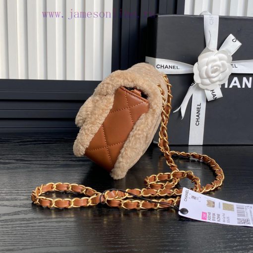 Chanel Bag Chanel 24K CF mini lambhair AS5148 super cute teddy bear 🧸 Melad colored lambskin qyhyj2v7 - Image 6