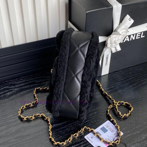 Chanel Bag Chanel 24K CF mini lambhair AS5148 super cute teddy bear 🧸 Melad colored lambskin aiobsy14 - Image 7