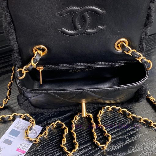 Chanel Bag Chanel 24K CF mini lambhair AS5148 super cute teddy bear 🧸 Melad colored lambskin aiobsy14 - Image 8