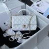 Chanel Bag Light gold Chanel 21K latest Mini CF handle handbag AS2431 classic diamond grille 7dengz4o
