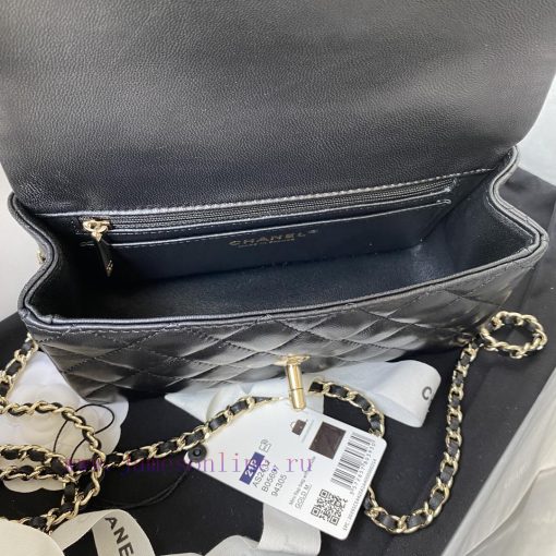 Chanel Bag Light gold Chanel 21K latest Mini CF handle handbag AS2431 classic diamond grille jtcaimkp - Image 8