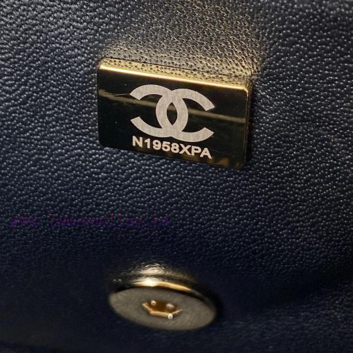Chanel Bag Light gold Chanel 21K latest Mini CF handle handbag AS2431 classic diamond grille jtcaimkp - Image 10