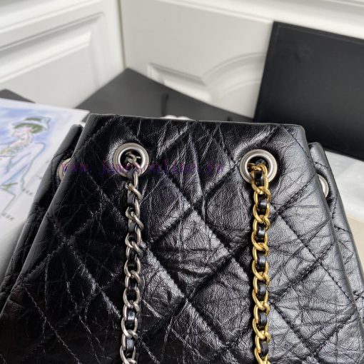 Chanel Bag CHANEL's new limited edition 94485 gold and silver chain retro backpack, the popu 3ekm9ucj - Image 7
