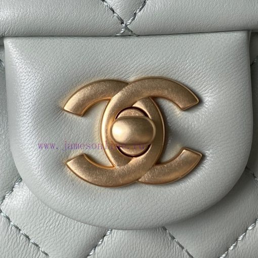 Chanel Bag Chanel 23s Camellia Adjustment Buckle Series in Light Blue 🥇 Small AS4040The main oeymib7f - Image 4